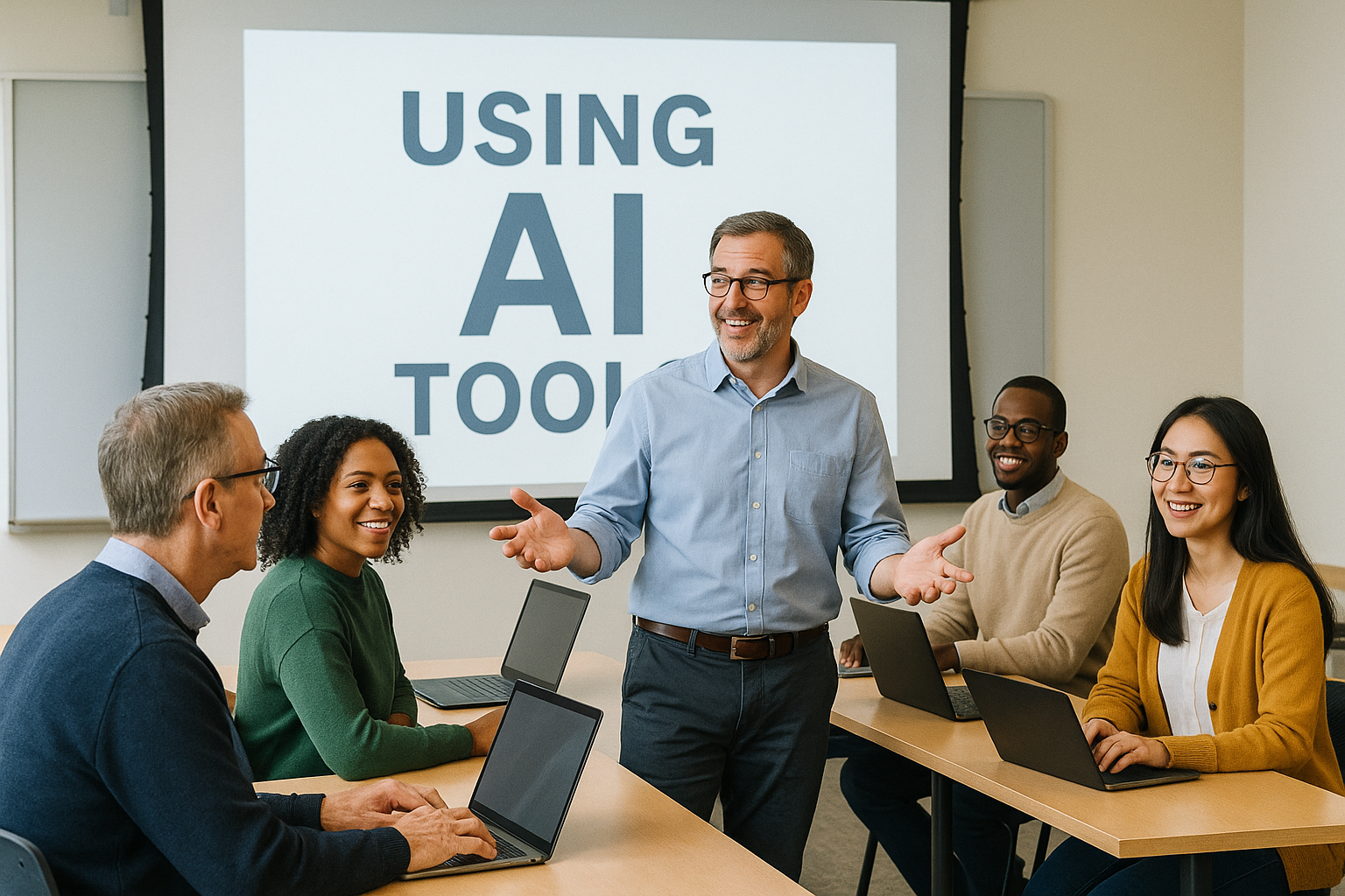 AI education workshop with faculty