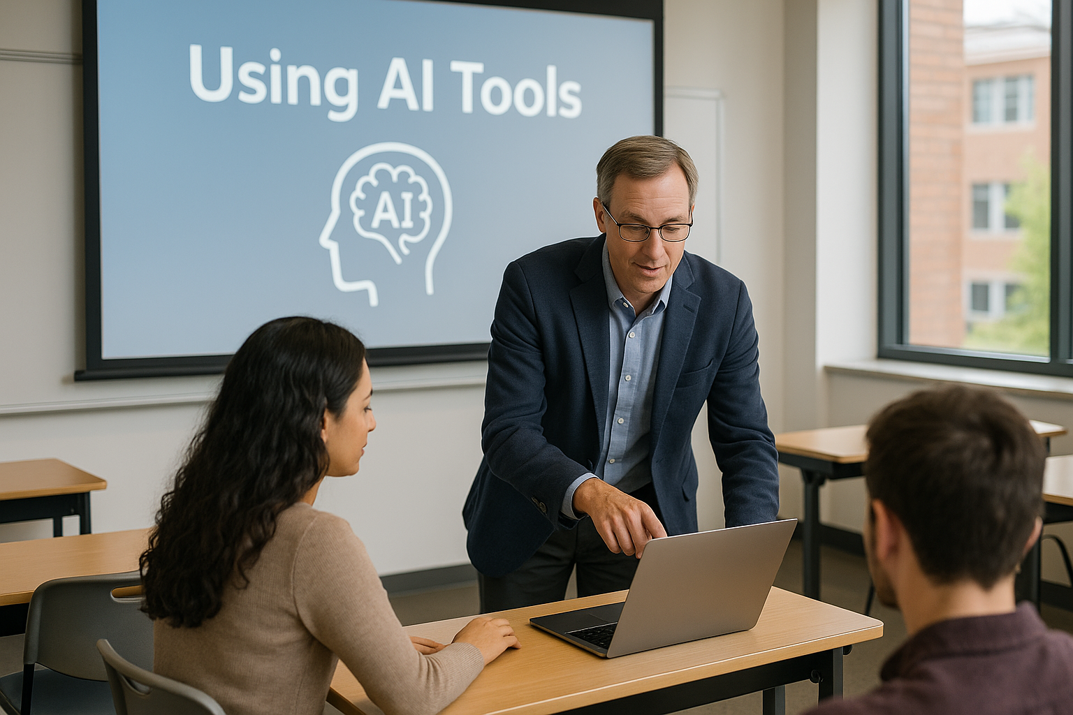 Faculty using AI tools in classroom