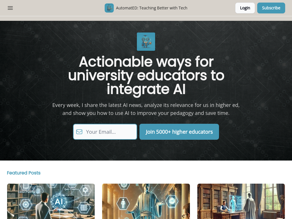 Screenshot of AutomatED: Teaching Better with Tech