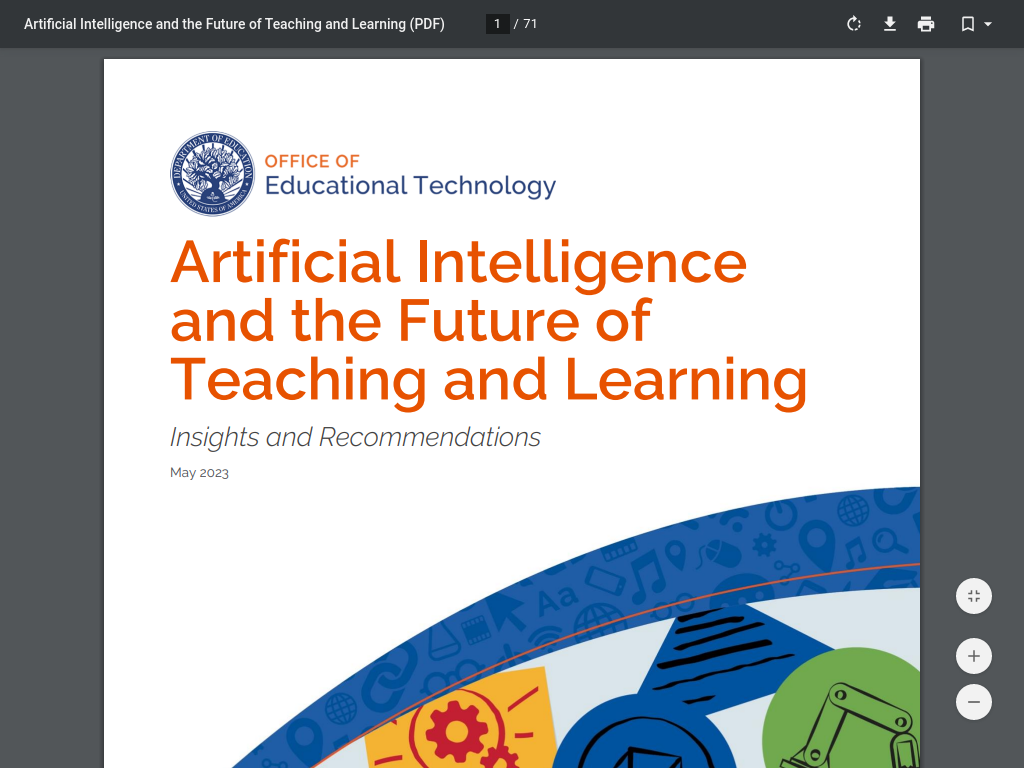 Screenshot of Artificial Intelligence and the Future of Teaching and Learning