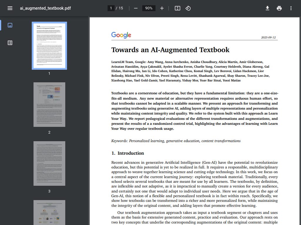 Screenshot of Towards an AI-Augmented Textbook