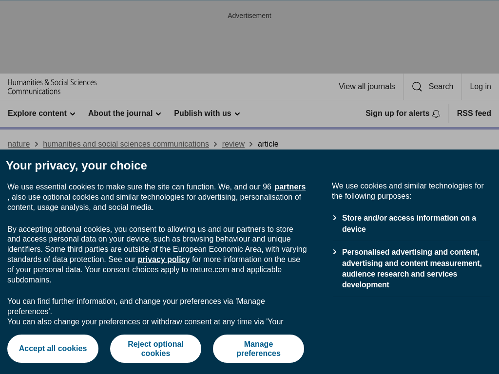 Screenshot of The effect of ChatGPT on students’ learning performance, learning perception, and higher-order thinking: insights from a meta-analysis | Humanities and Social Sciences Communications