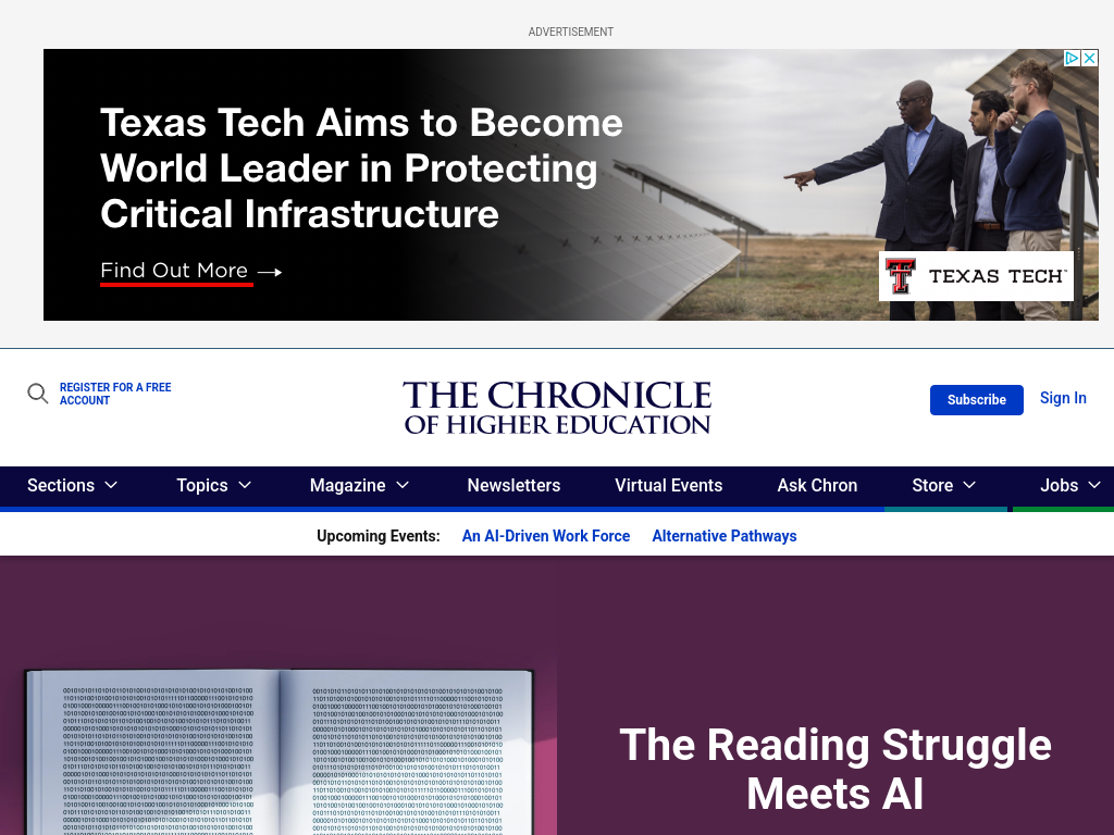 Screenshot of The Reading Struggle Meets AI