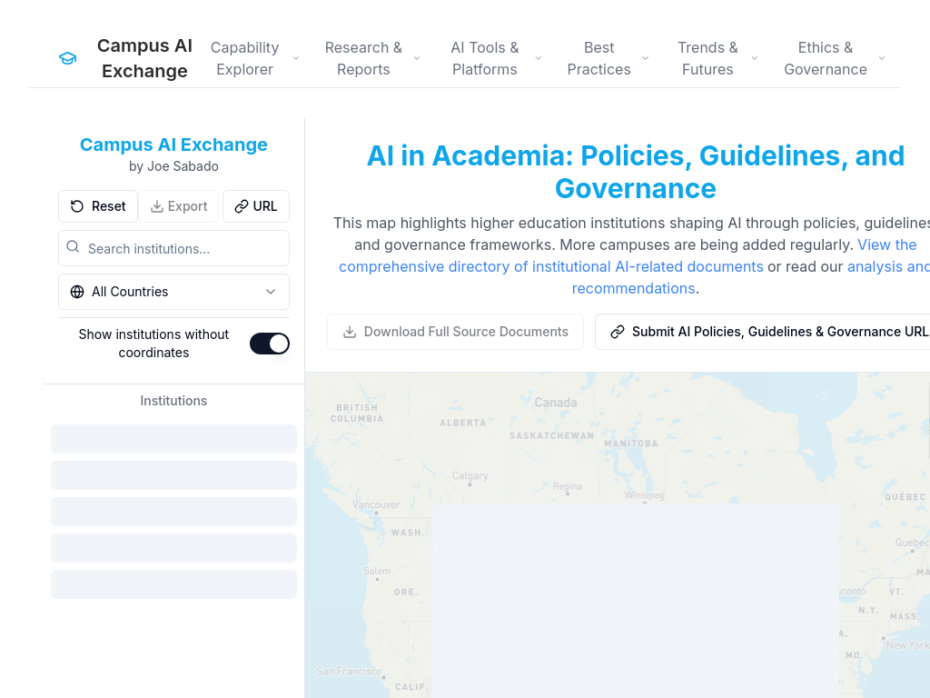 Screenshot of Campus AI Exchange
