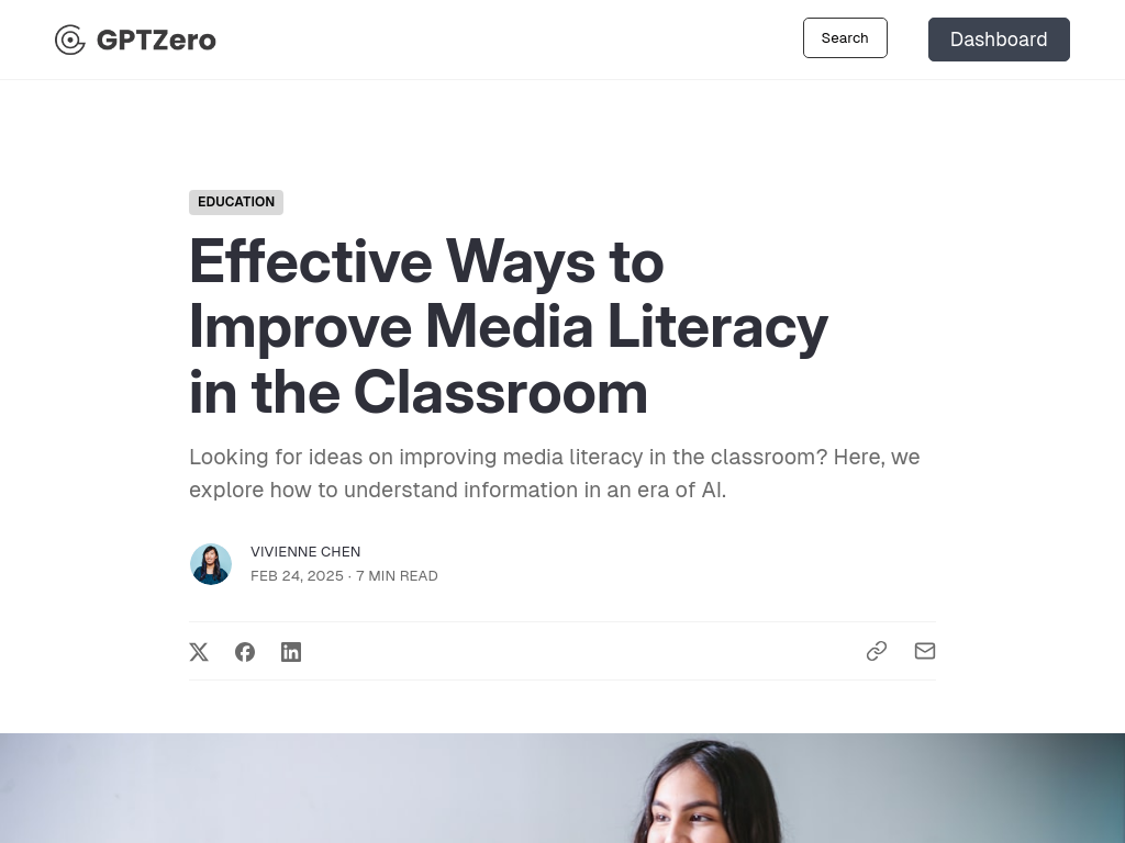 Screenshot of Effective Ways to Improve Media Literacy in the Classroom