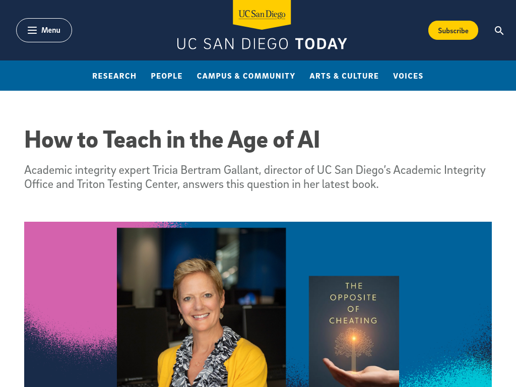 Screenshot of How to Teach in the Age of AI