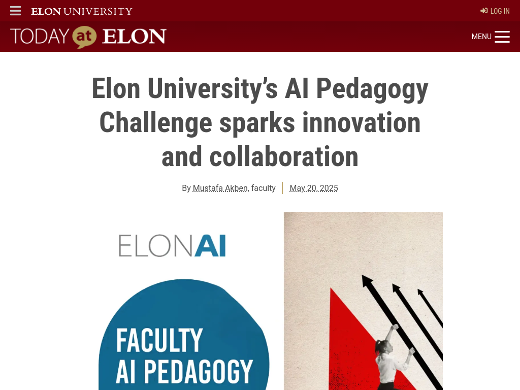 Screenshot of Elon University’s AI Pedagogy Challenge sparks innovation and collaboration | Today at Elon | Elon University